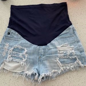 Pink Blush Maternity Shorts